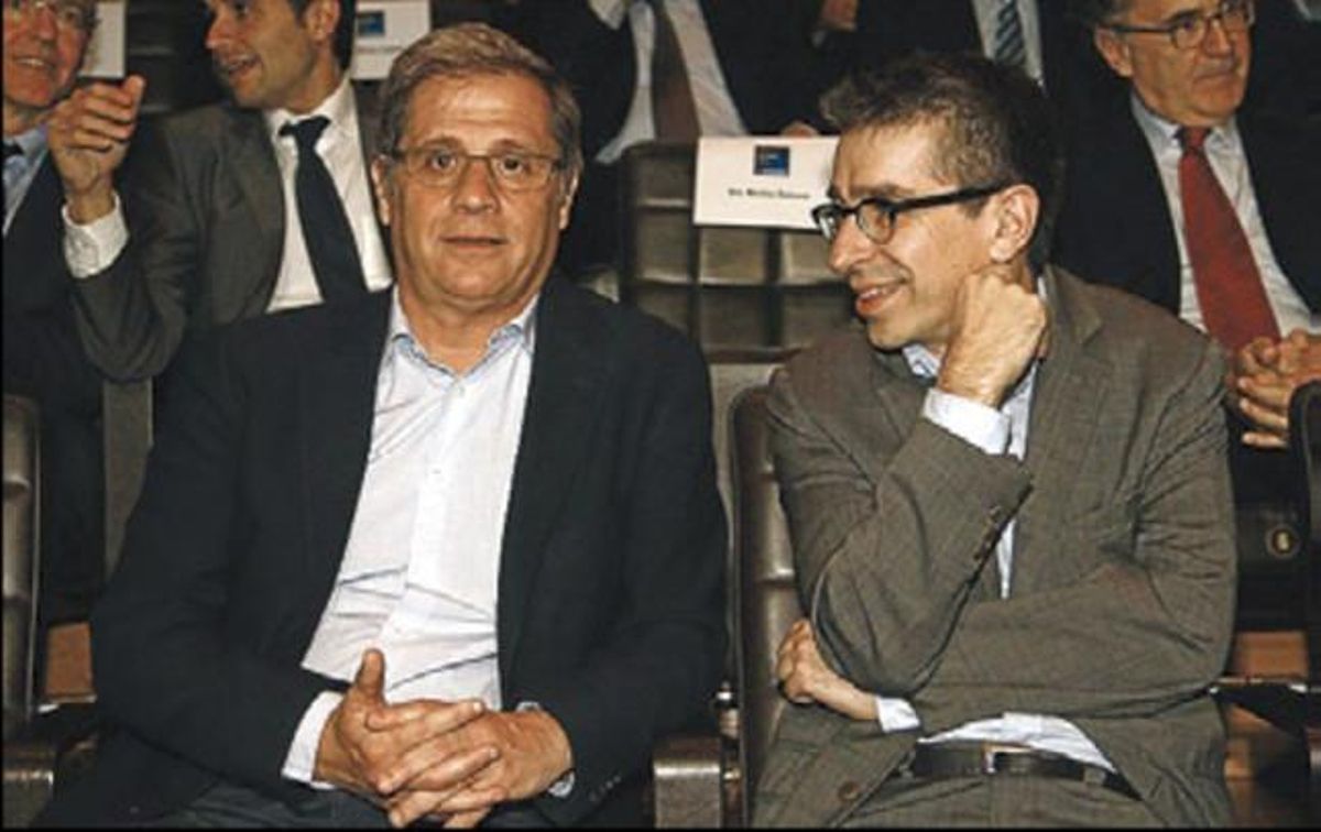 Alberto Fernández Díaz i Jordi Martí, presidents dels grups municipals del PPC i el PSC a l’Ajuntament de Barcelona.