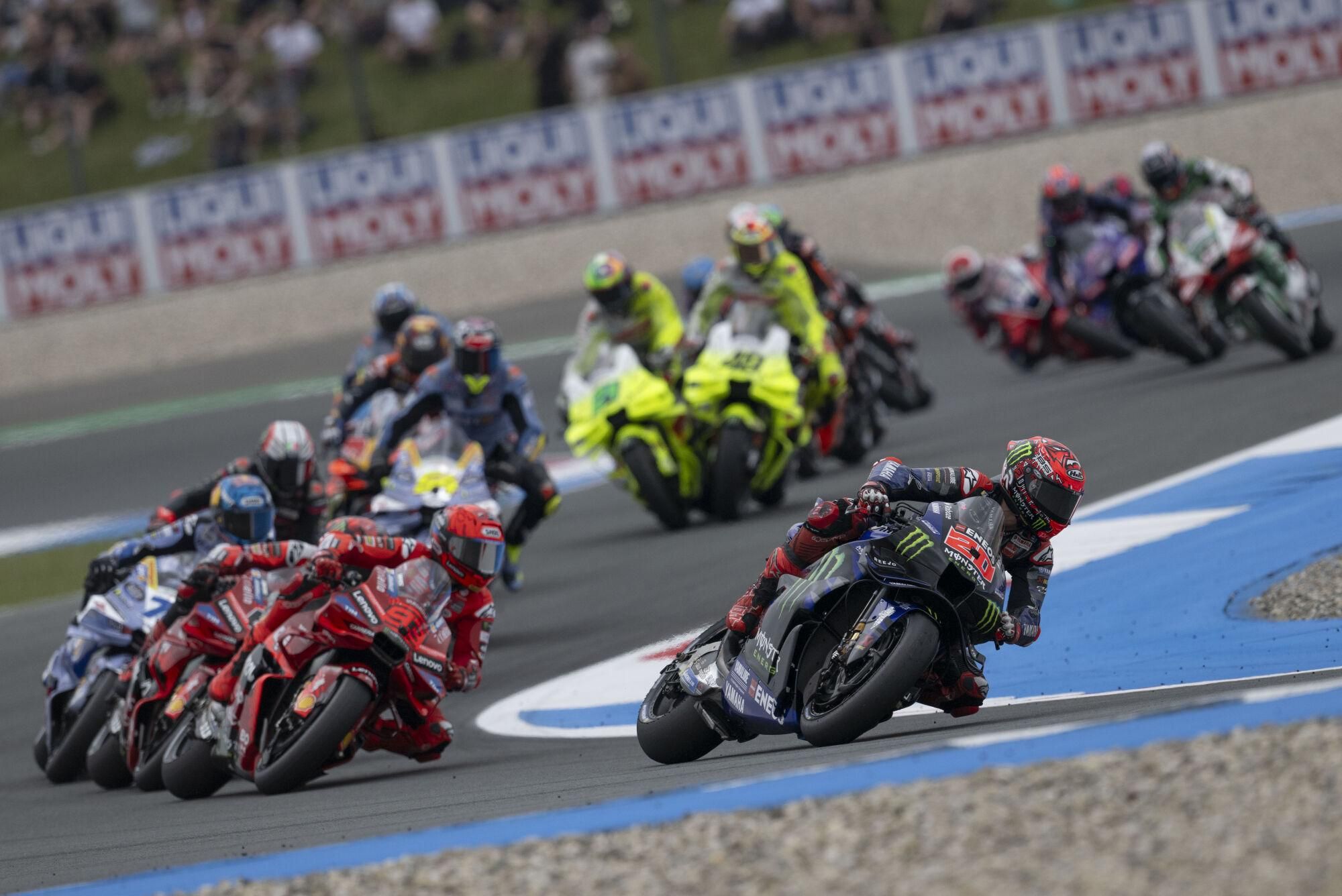 20 QUARTARARO Fabio (fra), Monster Energy Yamaha MotoGP, Yamaha YZR-M1, action during the 2025 MotoGP Motul Grand Prix of the Netherlands, Netherlands GP, on the TT Circuit Assen, from June 27 to 29, in Netherlands - Photo Studio Milagro / DPPI AFP7 27/06/2025 ONLY FOR USE IN SPAIN. GIGI SOLDANO / DPPI Media / AFP7 / Europa Press;2024;HOLLAND;JUIN;MOTO;MOTORBIKE;MOTORCYCLE;Motorsport;NETHERLANDS;PAYS-BAS;Sport;MOTO - MOTO GP - NETHERLANDS GRAND PRIX 2025;