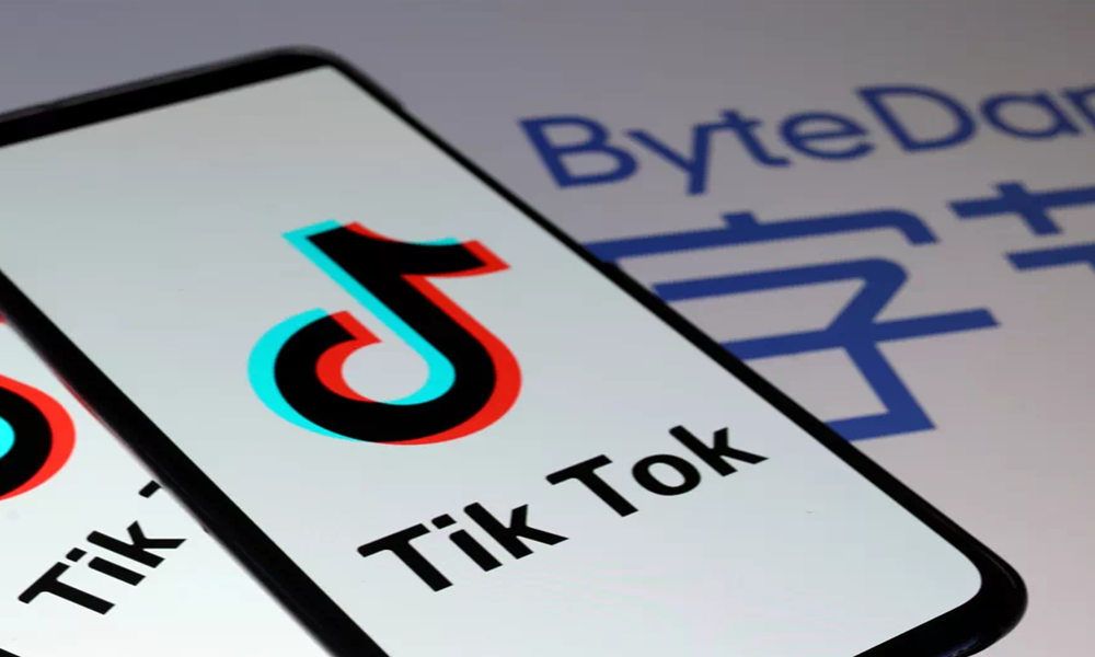 El logo de Tik Tok en un móvil.