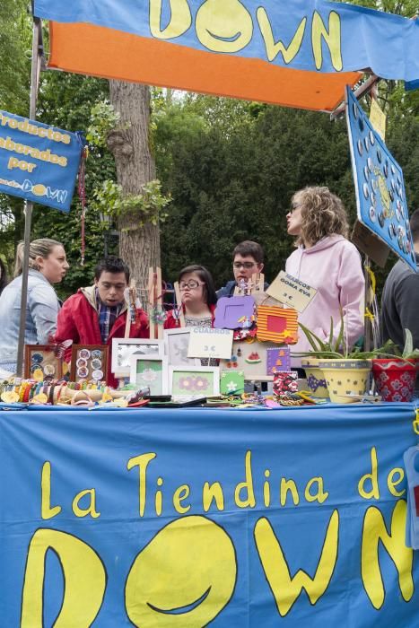 Mercadillo de escolares en el Paseo de Los Álamos de Oviedo