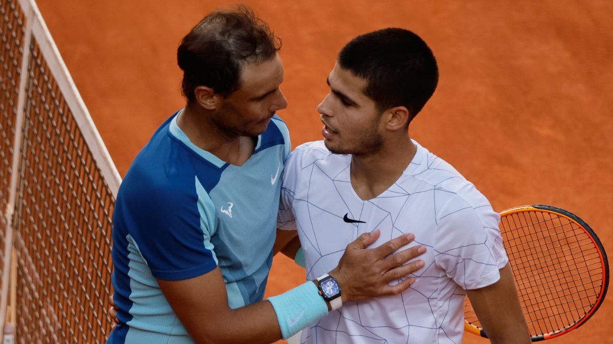 Nadal felicitó a Alcaraz tras su triunfo