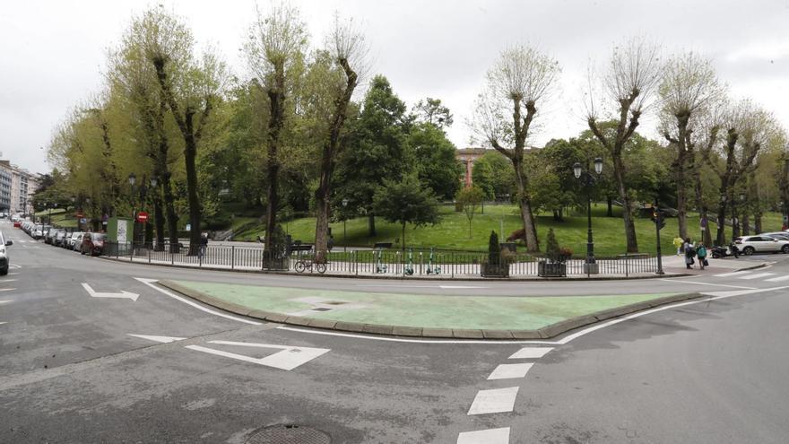 El parque del Campillín visto desde la calle Padre Suárez. | FERNANDO RODRÍGUEZ