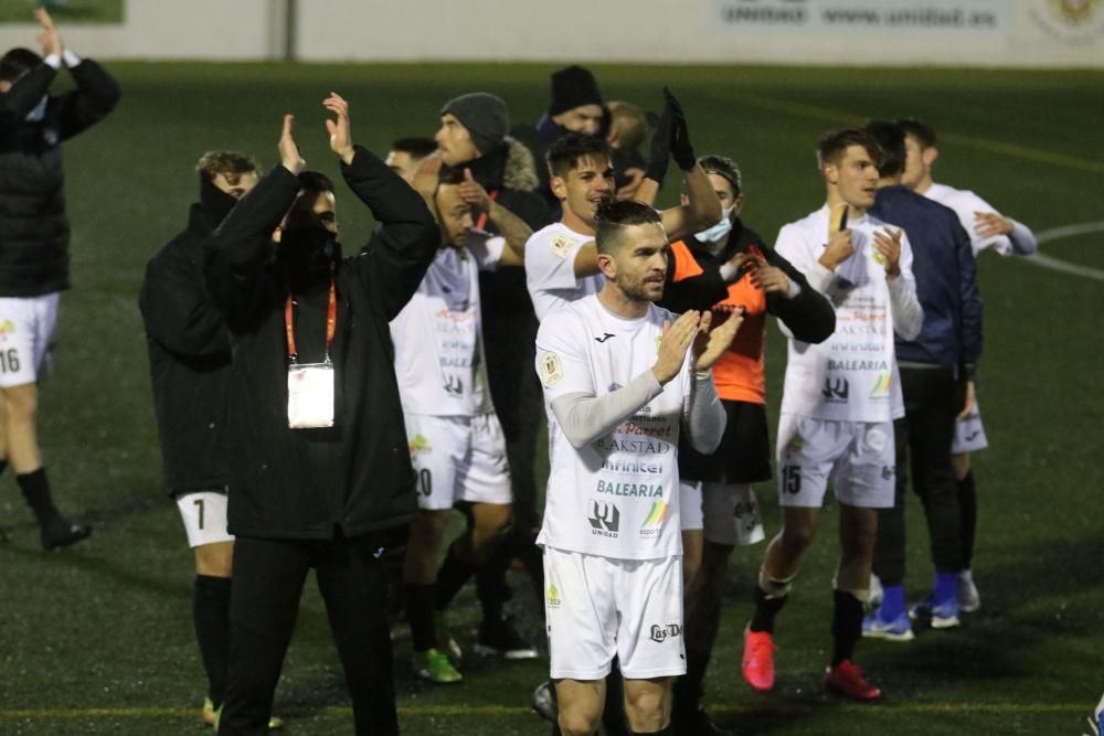 El cuadro santaeulaliense alcanza por primera vez la tercera ronda de la Copa del Rey tras lograr la clasificación en un trabajado encuentro