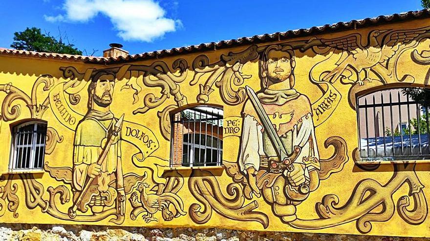 Bellido Dolfos y Arias Gonzalo protagonizan también esta mural. | Cedida