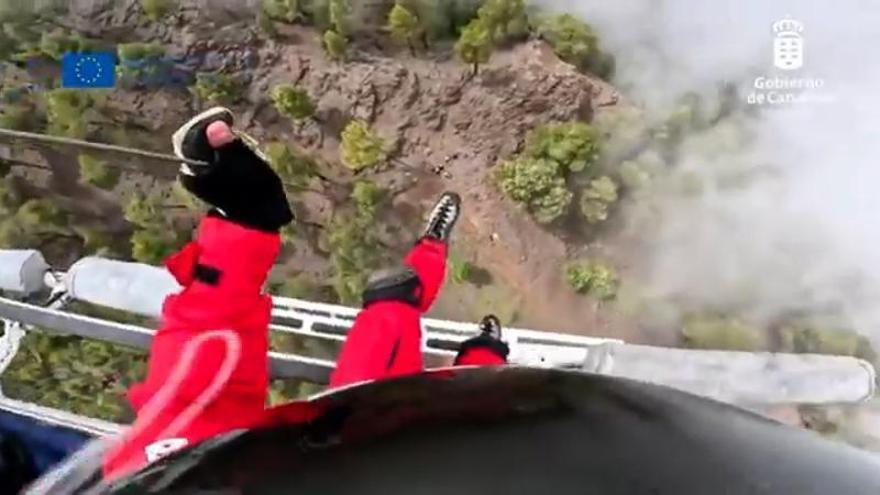 Rescatada en helicóptero tras sufrir una caída en La Caldera de Taburiente