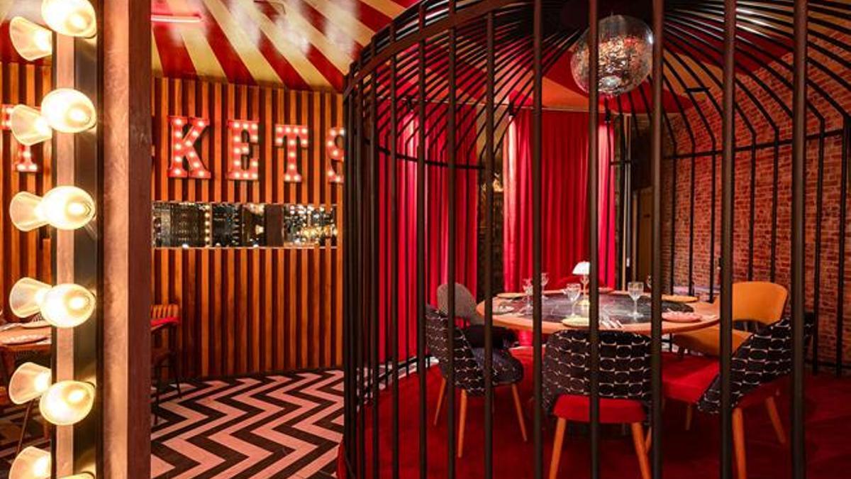 Interior del restaurante Settebello de Madrid.