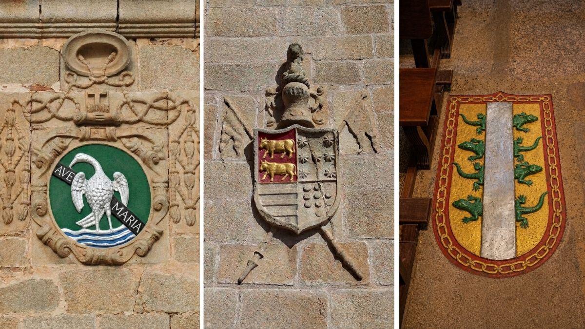 Los escudos de los Galarza, Becerra y Sanabria.