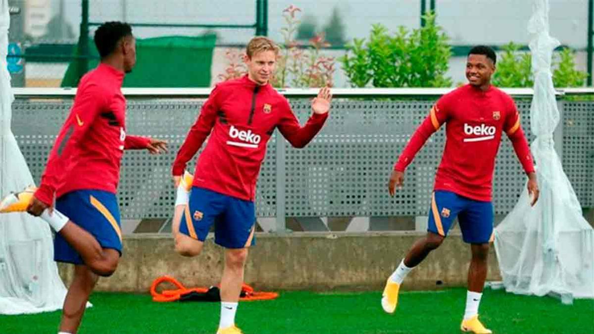 El Barça entrenó antes del primer partido de pretemporada