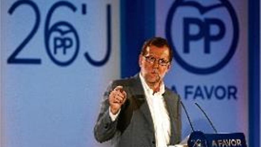 Rajoy durant la presentació del programa electoral del PP a Barcelona.