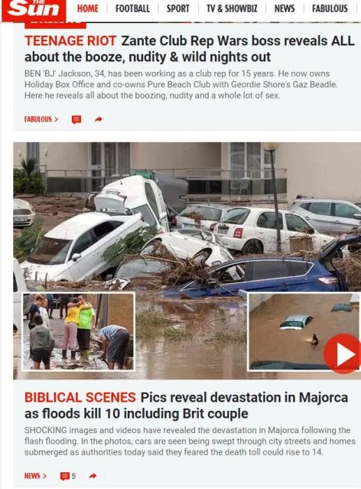 La tragedia de las inundaciones en la prensa internacional