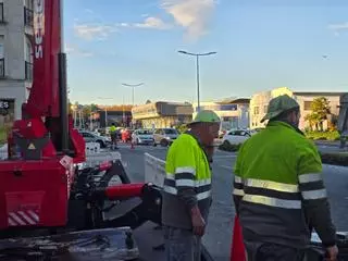 Retenciones en el centro de Vilagarcía por las obras en O Cavadelo