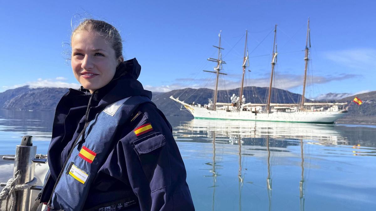 La Princesa Leonor ha completado la mitad de la travesía a bordo del buque escuela Juan Sebastián Elcano