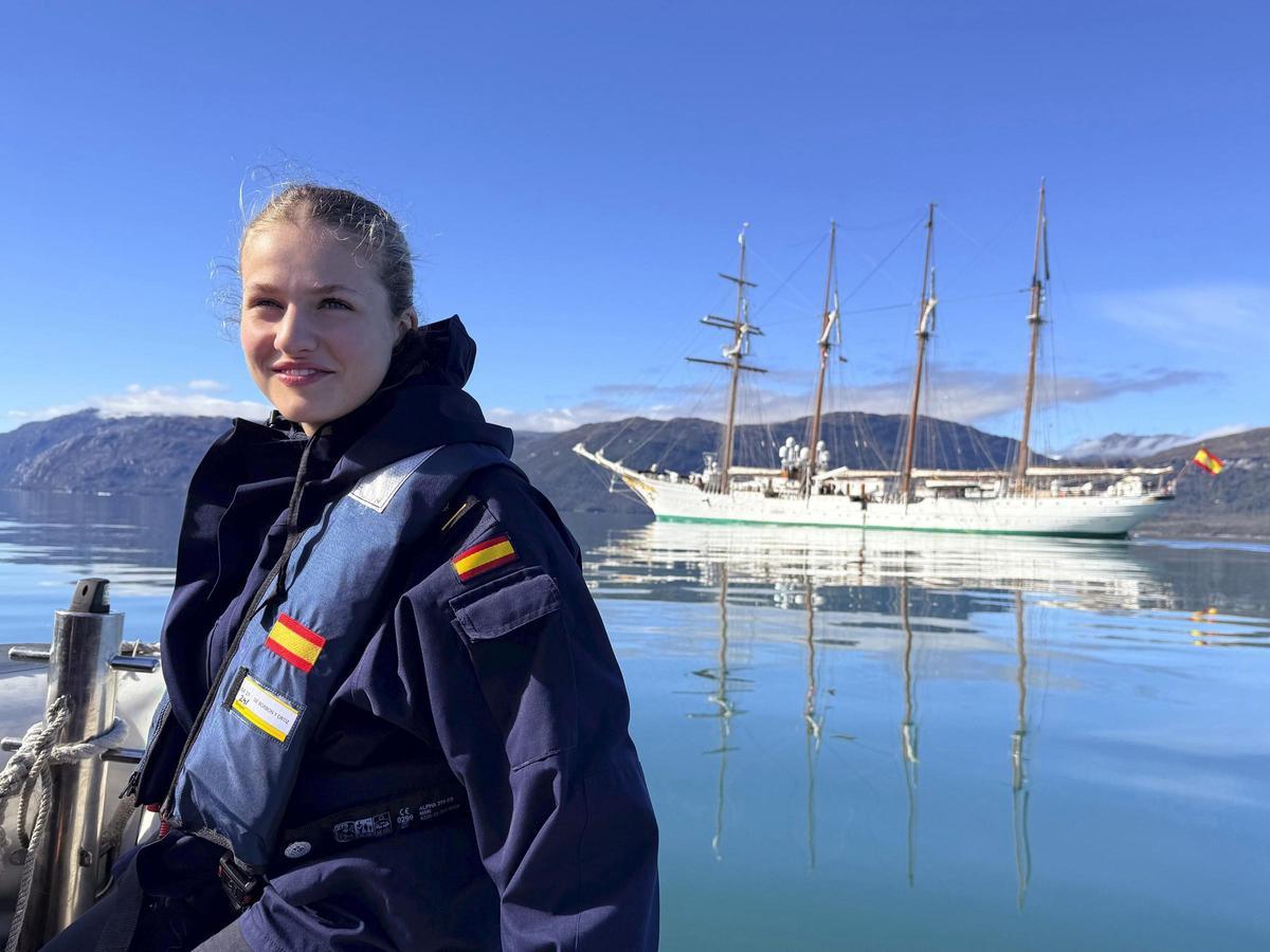 La Princesa Leonor ha completado la mitad de la travesía a bordo del buque escuela Juan Sebastián Elcano
