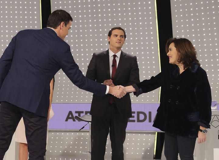 DEBATE TELEVISADO ENTRE LOS CANDIDATOS DE PP, PSOE, CIUDADANOS Y PODEMOS