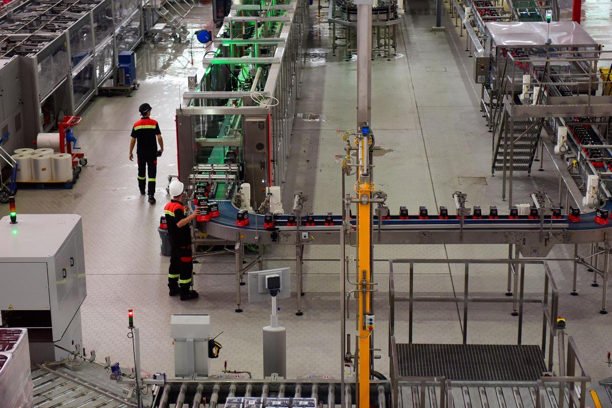 Interior de la nueva planta de Estrella Galicia en Morás