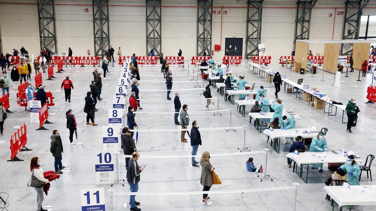 Un cribado de covid en el Ifevi, durante la pandemia