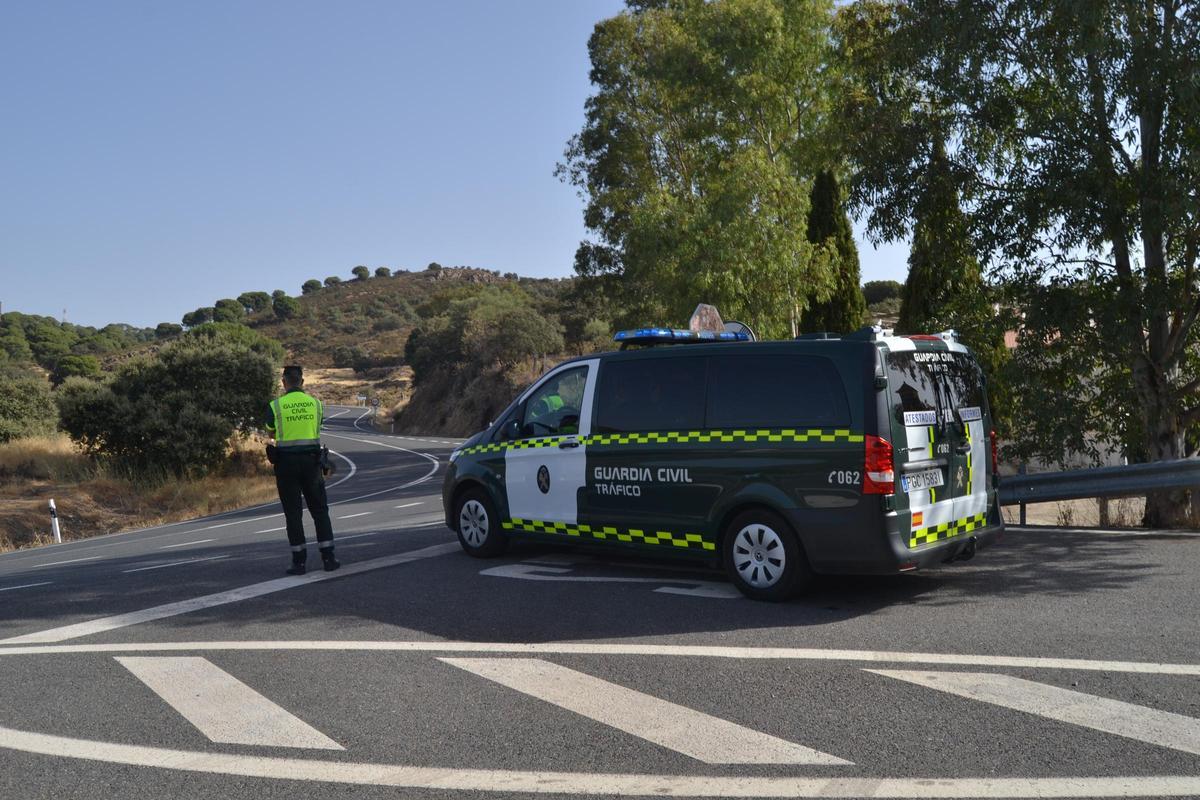 Control de tráfico de la Guardia Civil.