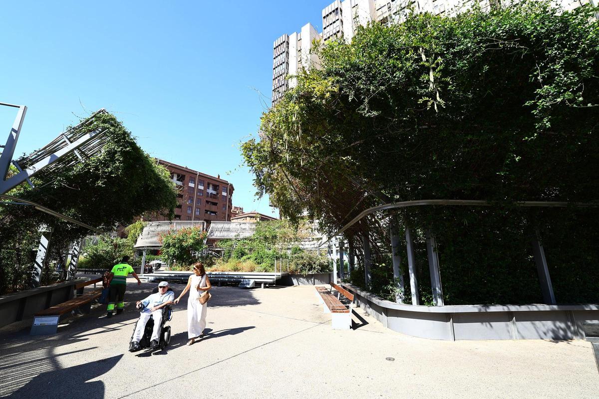 Aspecto actual de la plaza Salamero, en el centro de Zaragoza.