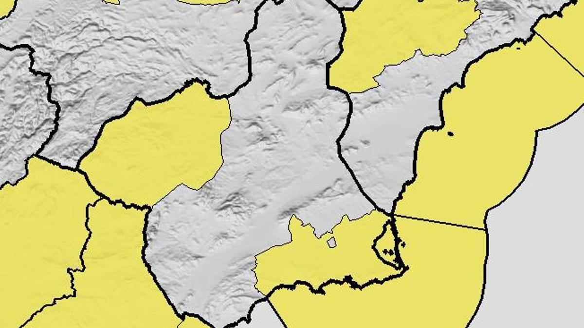 El mapa de las alertas para la Región el día 5 de enero.