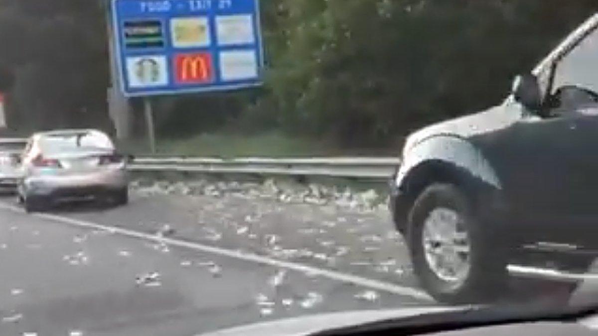 Parte de la pequeña fortuna que calló en la carretera de Georgia