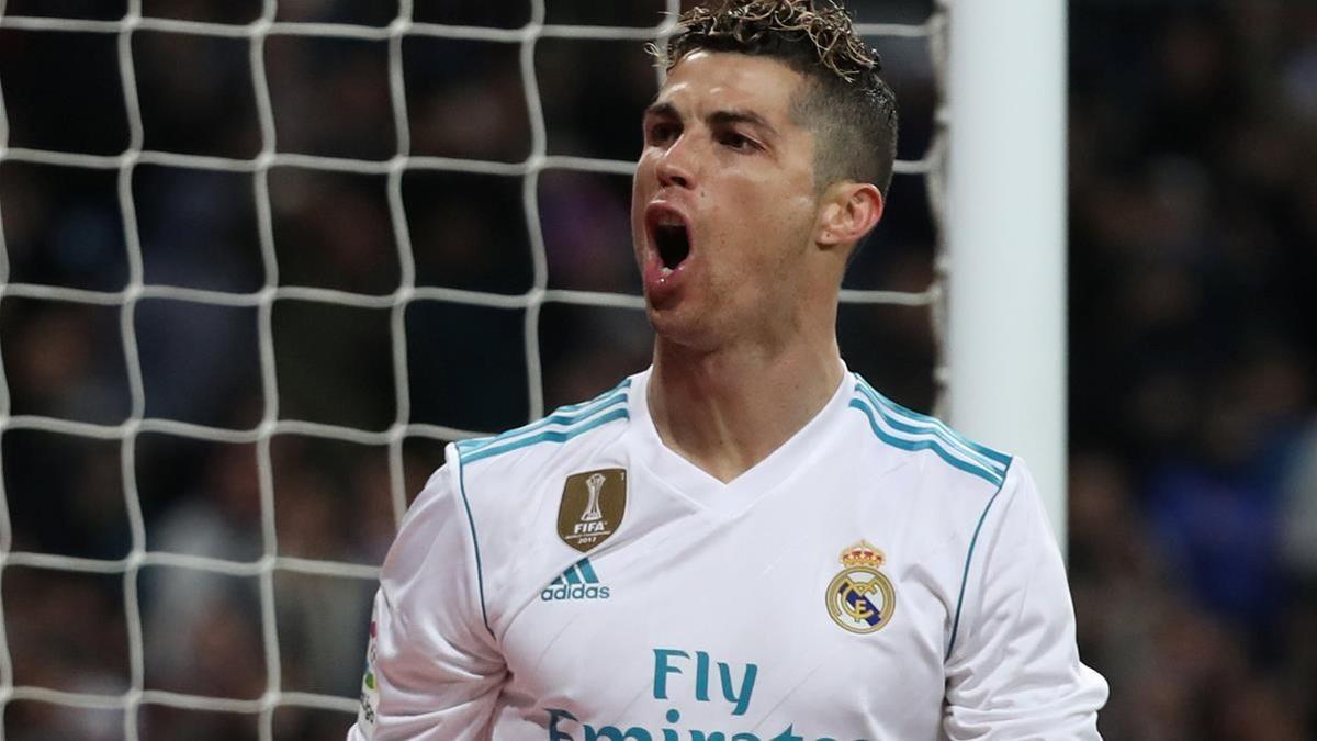 Cristiano Ronaldo celebra uno de sus goles al Girona