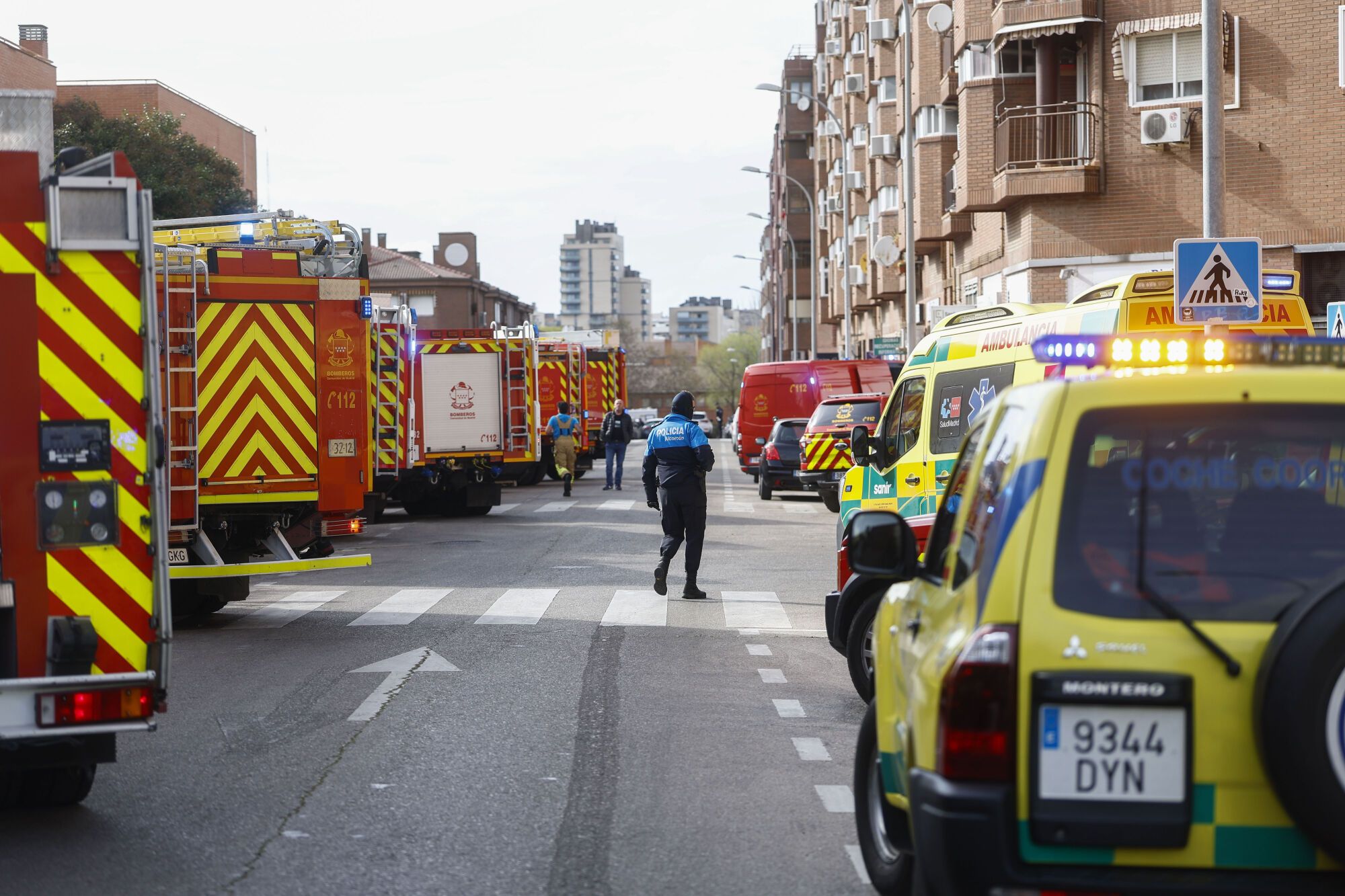 El incendio e un garaje de Alcorcón, en imágenes.