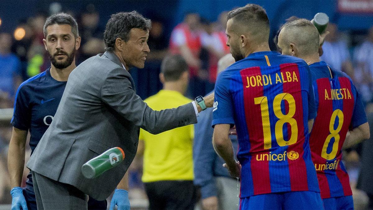 Luis Enrique: "Conozco mucho a Jordi Alba y él me conoce a mí"
