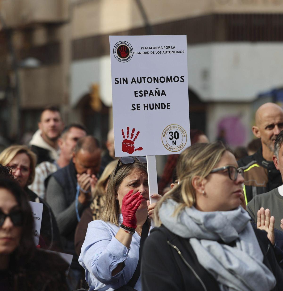 Protesta de los autónomos en Eivissa en noviembre del año pasado. | M. SASTRE
