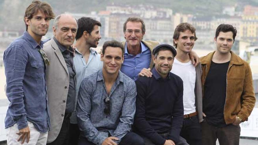 El elenco de &#039;Lasa y Zabala&#039;, en San Sebastián.