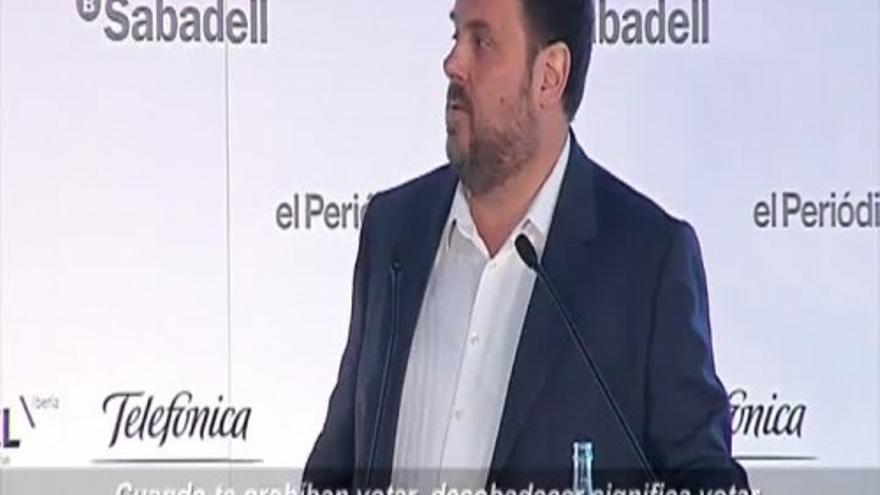 Junqueras: "Cuando te prohíben votar, desobedecer significa votar"