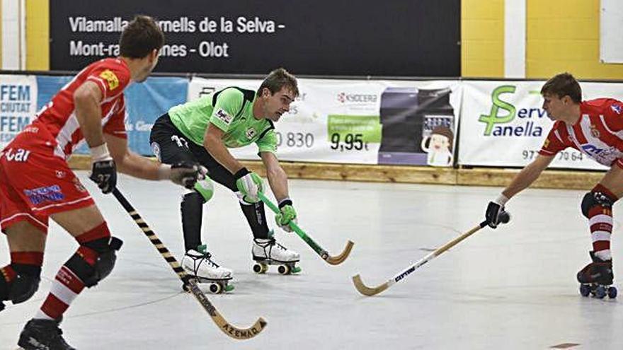 Una imatge del derbi de la primera volta.