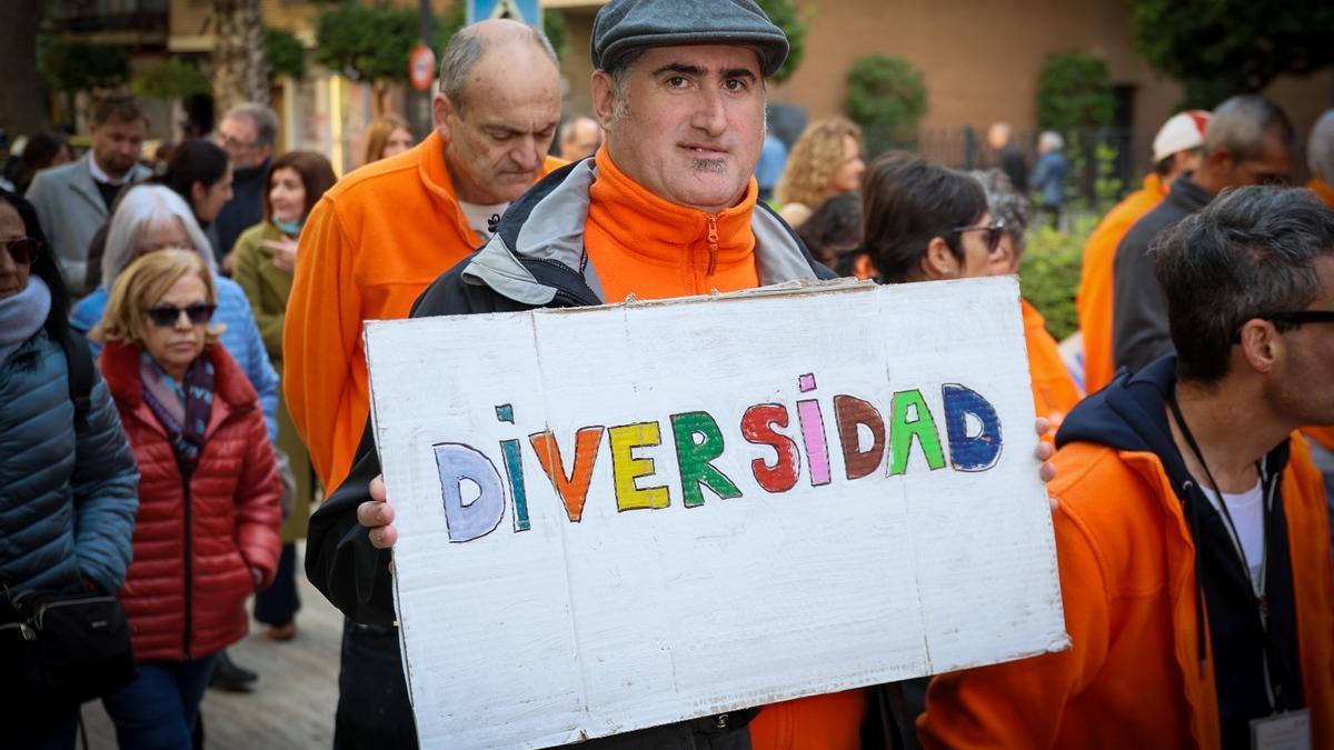 Un momento de la marcha inclusiva