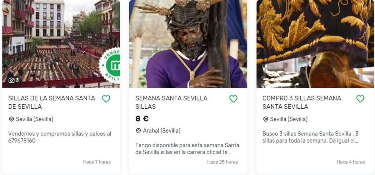 Reventa sillas Semana Santa Sevilla 18.03.2024