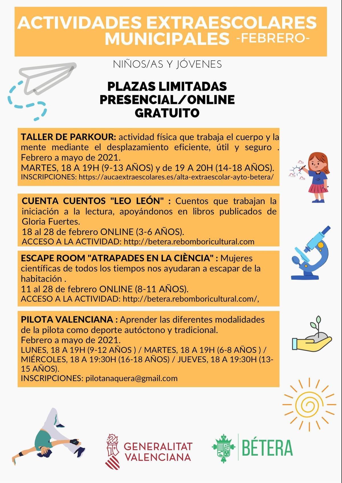 Clases extraescolares Bétera