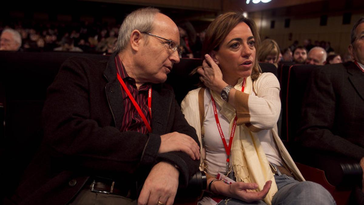 Jose Montilla y Carme Chacón, durante un congreso del PSC.