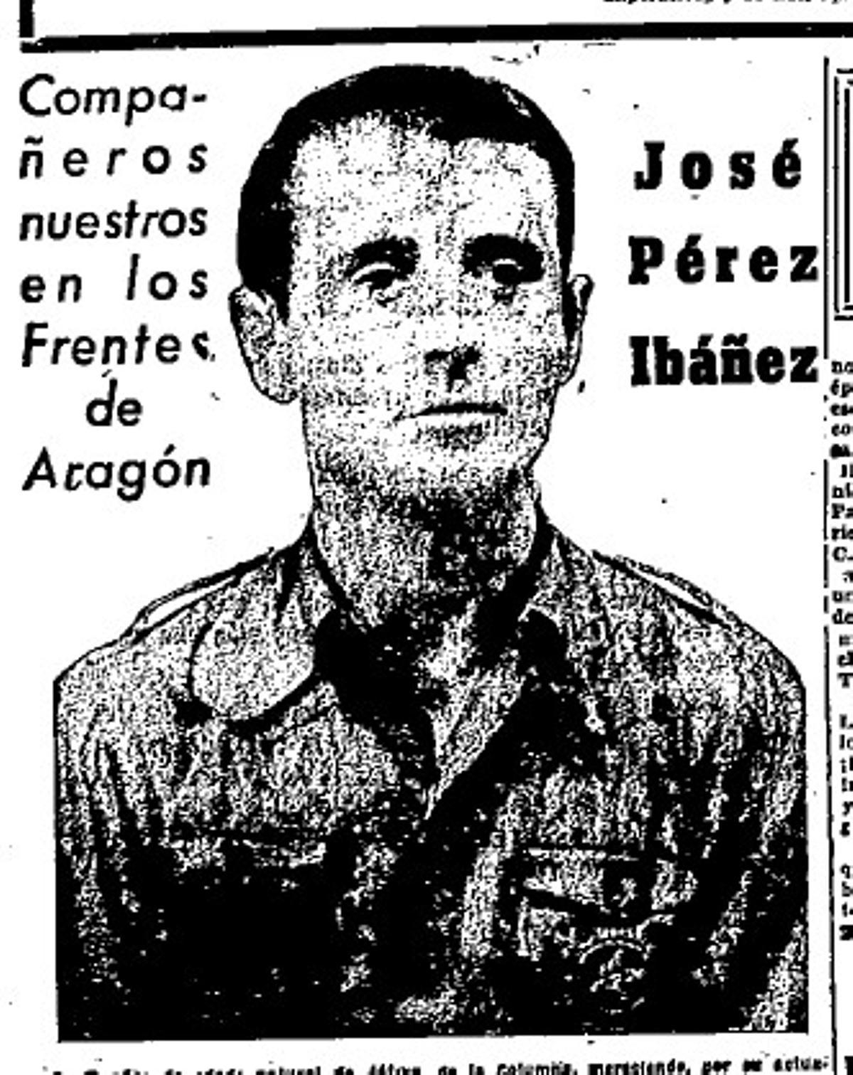 José Pérez Ibáñez, en una imagen de 1937.