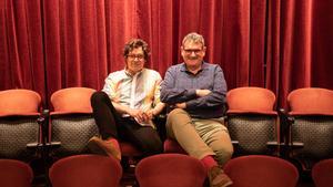 Miqui Otero y Jordi Puntí, en la Sala dAssaig de lOrfeó Català en el Palau de la Música