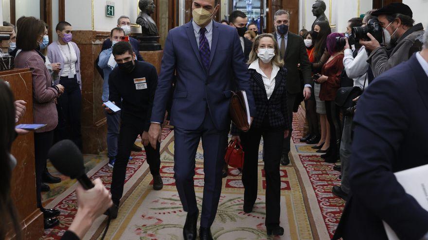 Pedro Sánchez y Nadia Calviño.