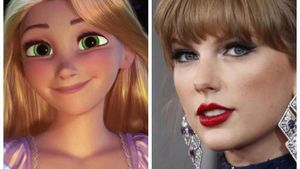 El personaje de Disney Rapunzel y Taylor Swift.