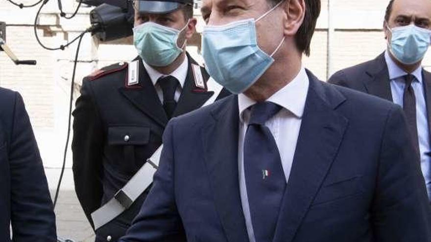 El primer ministro italiano, Giuseppe Conte, ayer.