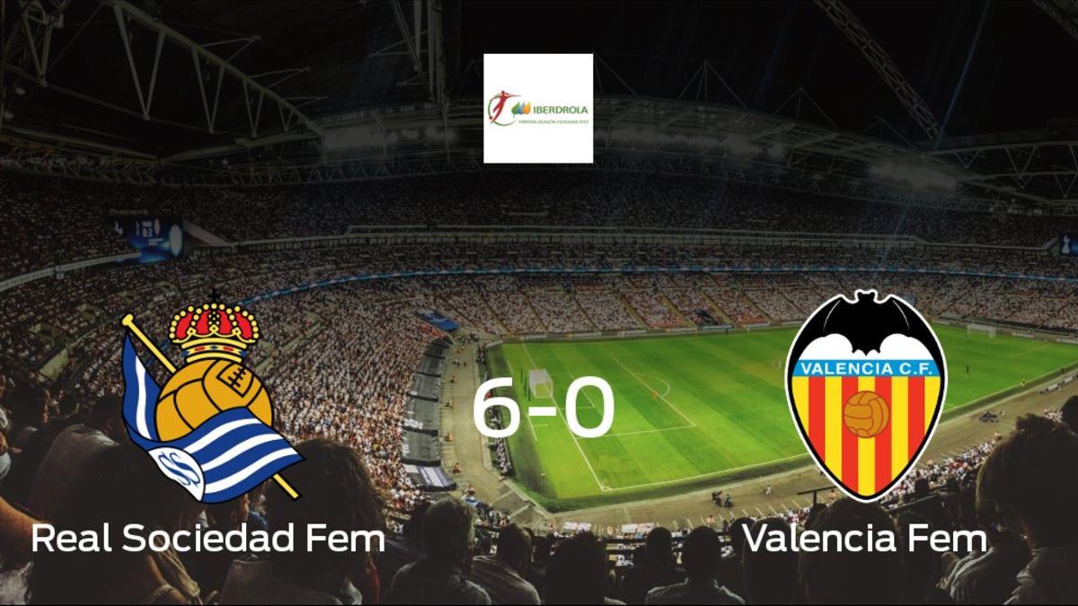 Victoria para la Real Sociedad tras golear al Valencia Femenino 6-0