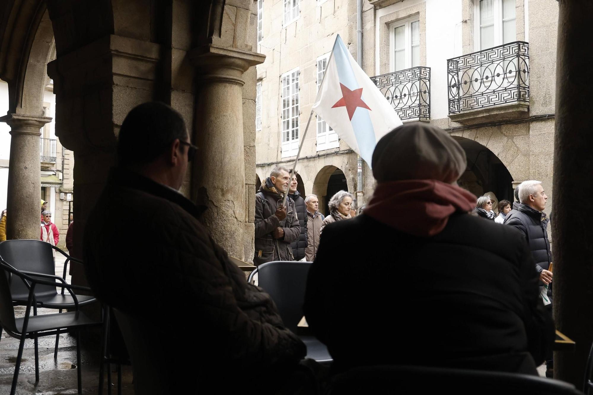 Así se ha desarrollado la manifestación por la crisis de los pélets en Santiago