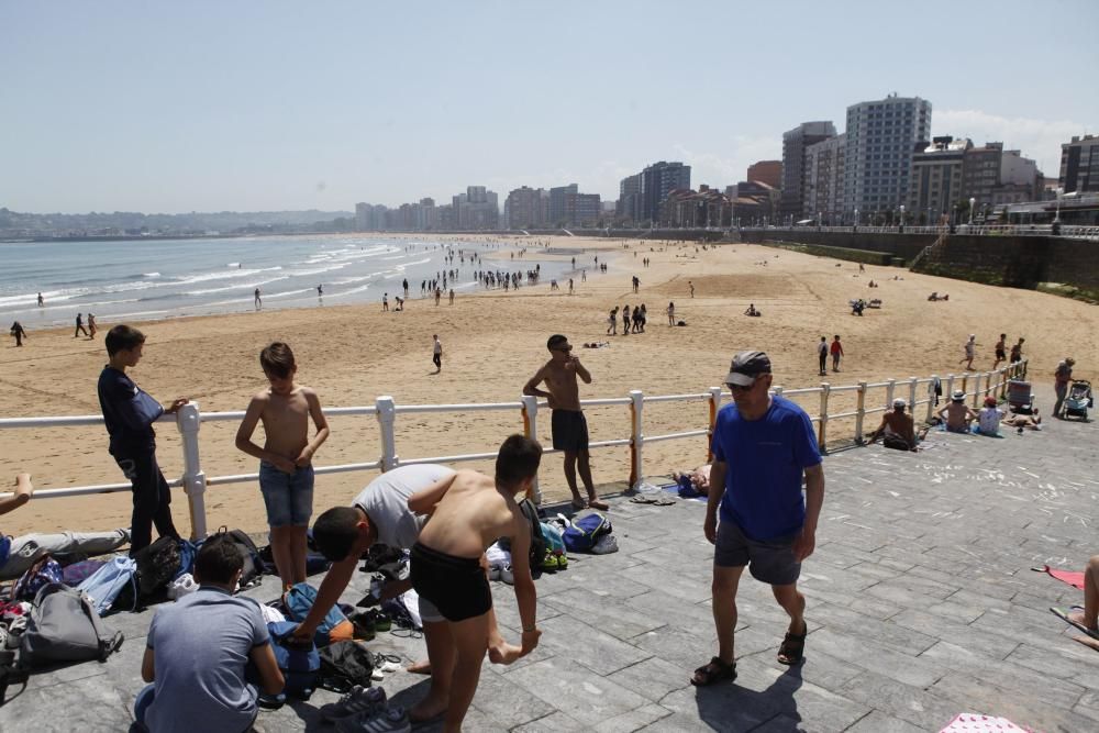 Jornada de calor en Gijón