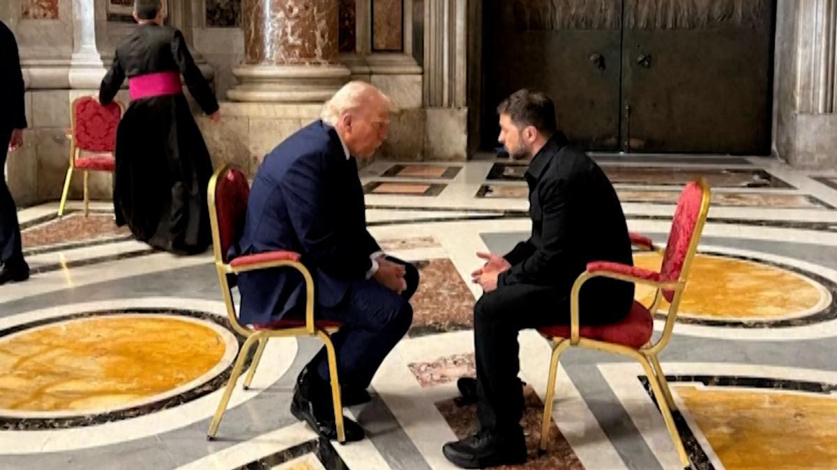 Trump y Zelenski se reúnen en la Basílica de San Pedro