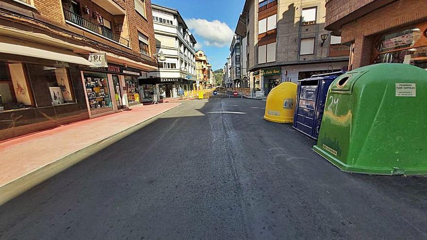 La calle Libertad, donde no han concluido las obras.