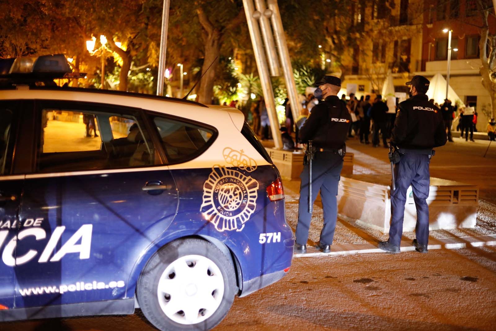 Protesta en Ibiza contra el encarcelamiento del rapero Pablo Hasél