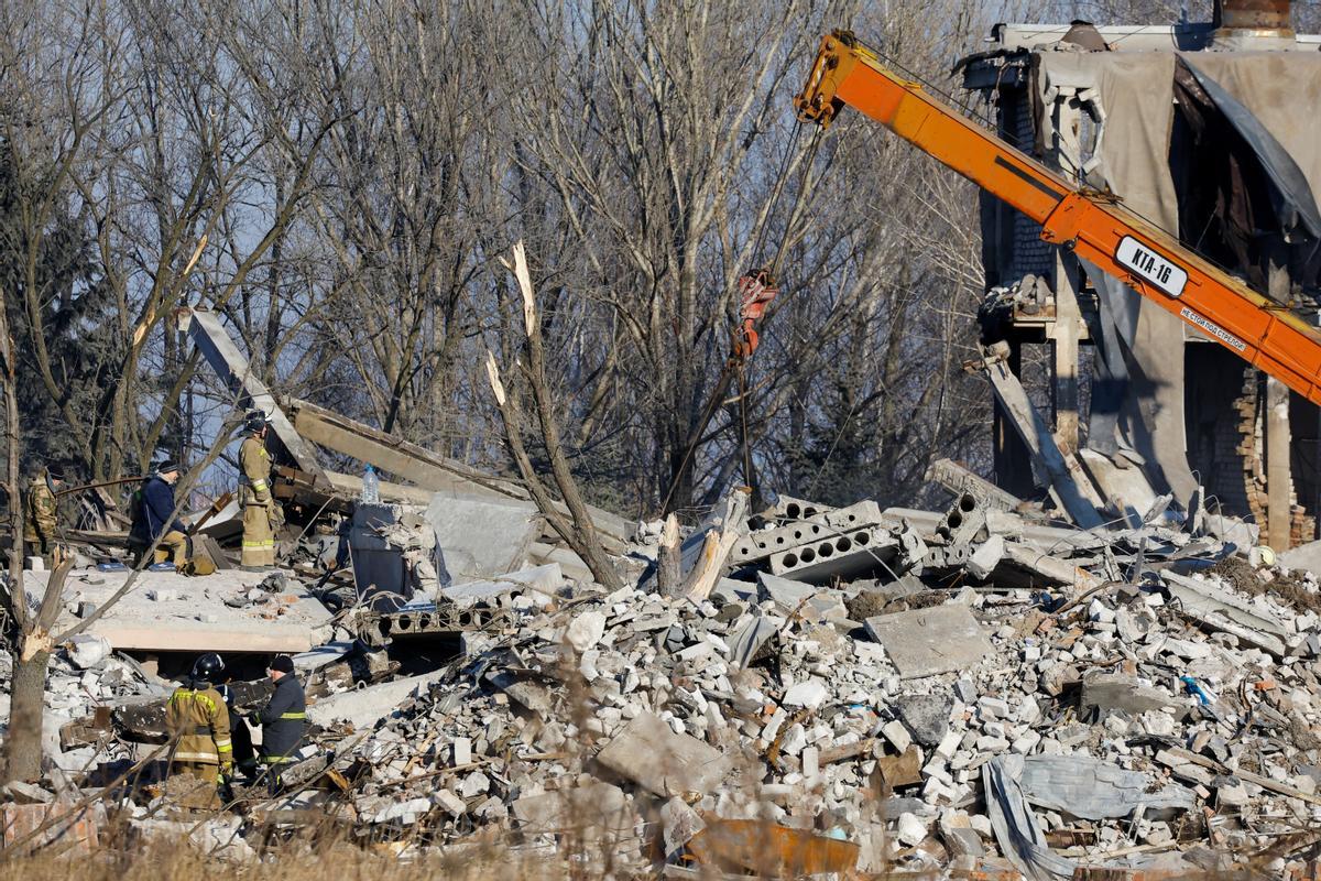 Lugar donde al menos 63 militares rusos han muerto en un ataque de las tropas ucranianas en la ciudad industrial de Makiivka, situada en la provincia oriental de Donetsk