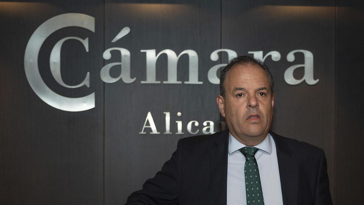 Carlos Baño, en la sede de la Cámara de Alicante.