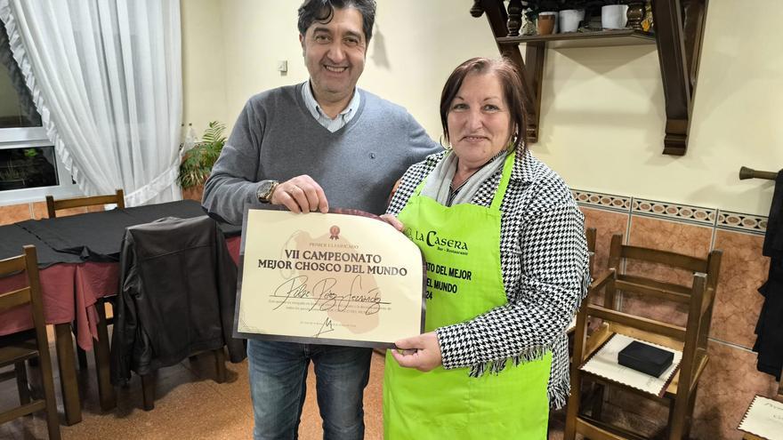 La tinetense Pilar Pérez, de Tuña,  premio al mejor chosco del mundo hecho en casa