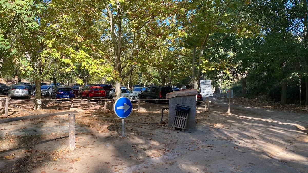 Aparcamiento del monasterio de Piedra en el que tuvo lugar el secuestro parental.